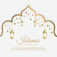 luxury gold islamic background template vector
