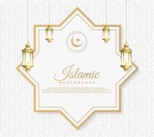 luxury gold islamic background template vector