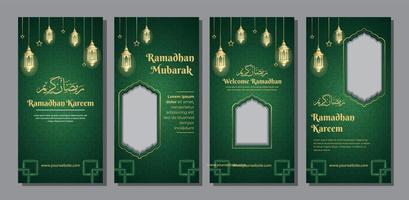 ramadan kareem social media post template vector