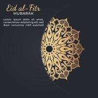 ilustración de celebración de eid mubarak. vector