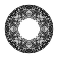 Vector round abstract circle. Mandala style.