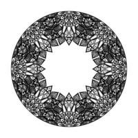 Vector round abstract circle. Mandala style.