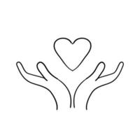 doodle hand illustration symbol for care and charity illustration vector