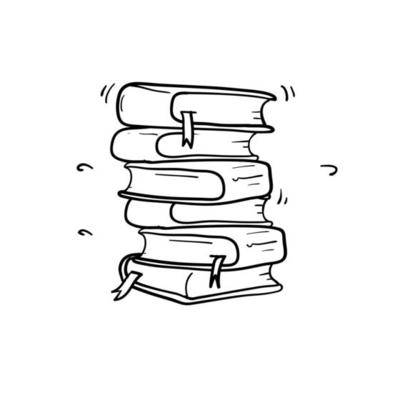 Stack of books sketchhand Drawings engrave pile of old vintage dictionary  and study research book vector doodle education stacked library literature  illustration with cartoon doodle style 6787551 Vector Art at Vecteezy