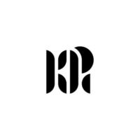 Initial Letter KR Logo Design. vector