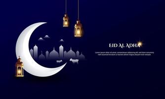 Eid Al Adha Background. Fit for greeting card, wallpaper and other. vector