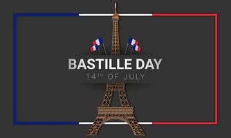 Bastille Day Background. 14th of July. vector