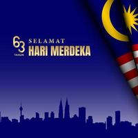 Malaysia Independence Day Background. vector