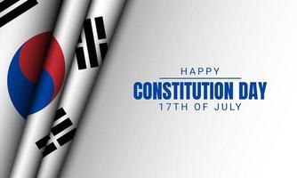 South Korea Constitution Day Background. vector