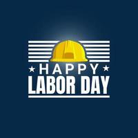 Labor Day Background with Helmet Illustration. vector