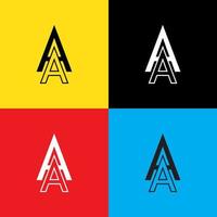 plantilla de diseño de logotipo de letra aa. vector