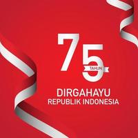 Indonesian Independence Day Background Template. vector