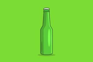 vector de alcohol de botella verde