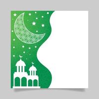 Ramadan kareem flat banner with text space. - Vector. vector