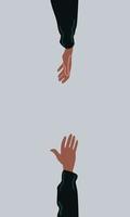 hands showing different gestures vector