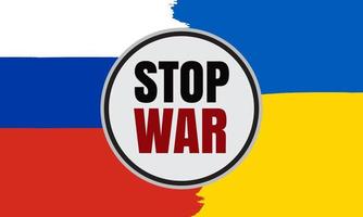 detener la guerra ucrania y el fondo ruso vector