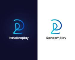 plantilla de diseño de logotipo de letra r y d vector