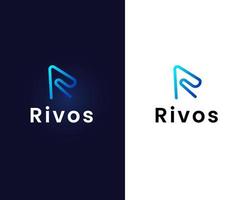 plantilla de diseño de logotipo de letra r y v vector