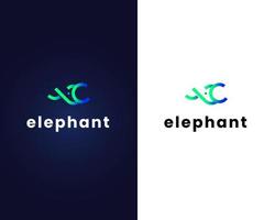 vector de plantilla de diseño de logotipo de elefante