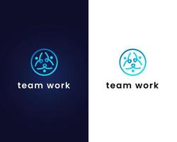 plantilla de diseño de logotipo de trabajo en equipo vector