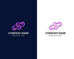 letter 6 and s and 9 logo design template vector