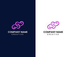 letter 6 and s and 9 logo design template vector