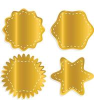 Golden Label Stickers vector