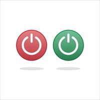 Power button icon vector on off Good for power off button or power icon in web, phone apps, and more.