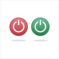Power button icon vector on off Good for power off button or power icon in web, phone apps, and more.