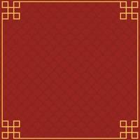 Chinese frame background. Red and yellow gold. Vector illustration