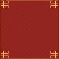 Chinese frame background. Red and yellow gold. Vector illustration