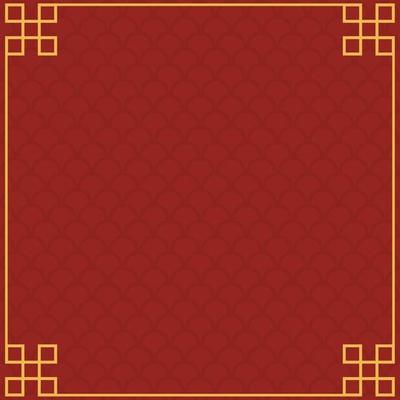 Chinese frame background. Red and yellow gold. Vector illustration