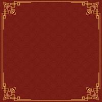 Chinese frame background. Red and yellow gold. Vector illustration