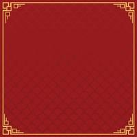 Chinese frame background. Red and yellow gold. Vector illustration