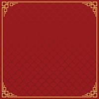 Chinese frame background. Red and yellow gold. Vector illustration