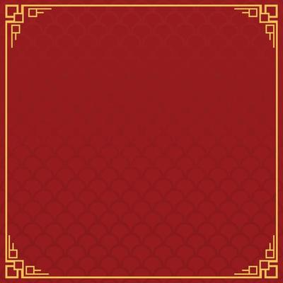 Chinese frame background. Red and yellow gold. Vector illustration