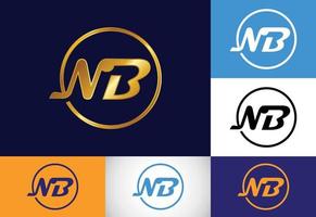 Initial Monogram Letter N B Logo Design Vector. Graphic Alphabet Symbol For Corporate Business vector