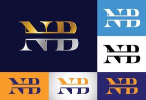 Initial Monogram Letter N B Logo Design Vector. Graphic Alphabet Symbol For Corporate Business vector