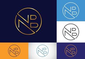 vector de diseño de logotipo nb de letra de monograma inicial. símbolo del alfabeto gráfico para negocios corporativos