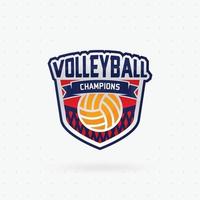 Volleyball championship emblem vector