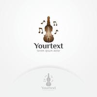 Violinist logo design vector