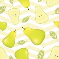 Pear fruit seamless pattern vector