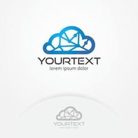 Cloud computing logo design vector