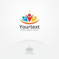 Human social logo design vector