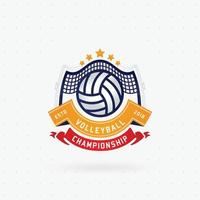 logotipo del campeonato de voleibol vector