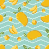 Mango fruit seamless pattern vector