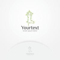 Healthy yoga logo design vector