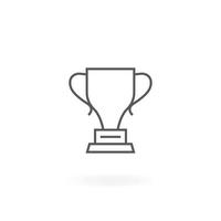 Trophy line icon vector