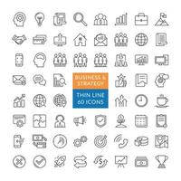 Set of Business strategy icons