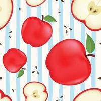 Vector apple seamless pattern